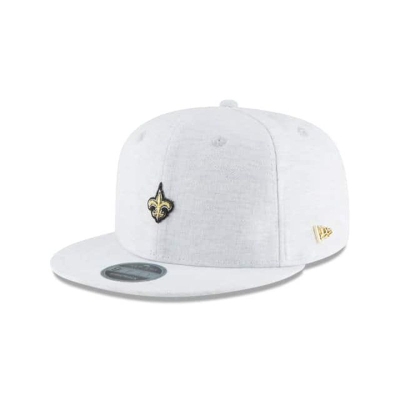 Grey New Orleans Saints Hat - New Era NFL Micro Stitch 9FIFTY Snapback Caps USA5407691